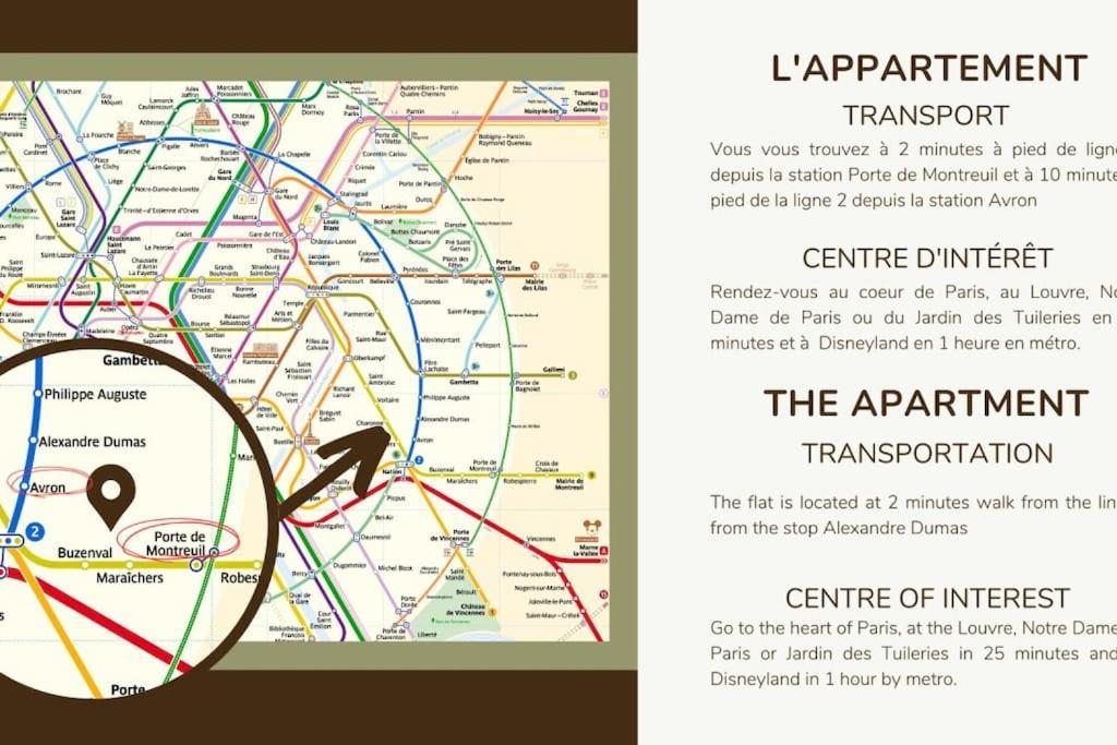 31.Appart 8Pers#3 Bedroom #Pere Lachaise #Nation Paris Eksteriør billede